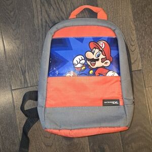 Nintendo DS Red and Gray Mario Backpack Travel Bag